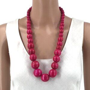 Paparazzi Graduated Wood Beaded Necklace Matching Dangle Earrings Adjustable Sli